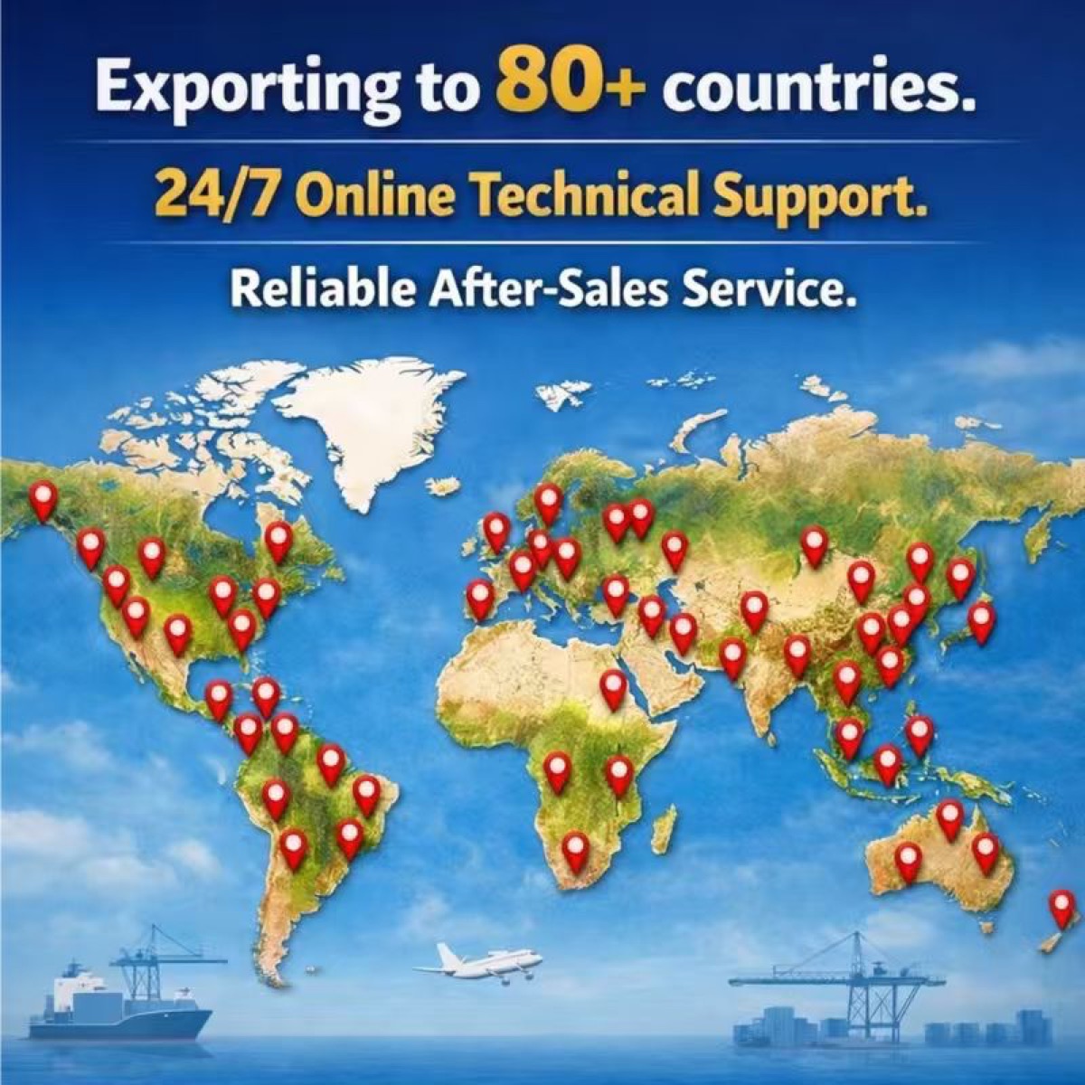 2025 Global Service Network Sokos exporting to more than 80 countries with 24/7 technical support and after-sales service