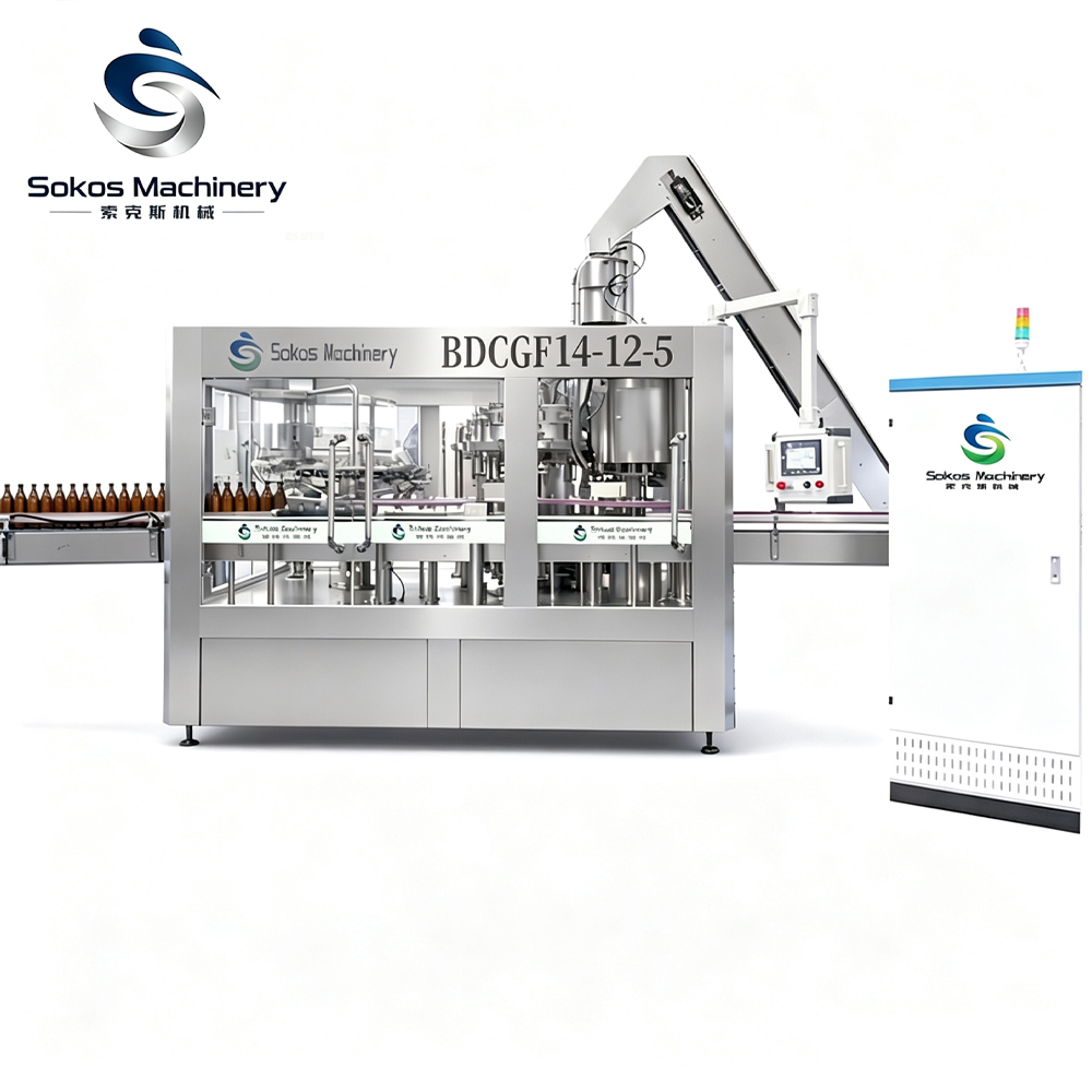 Sokos Industrial Beer Bottling Machine for Glass Bottles Complete Beer Filling Production Line
