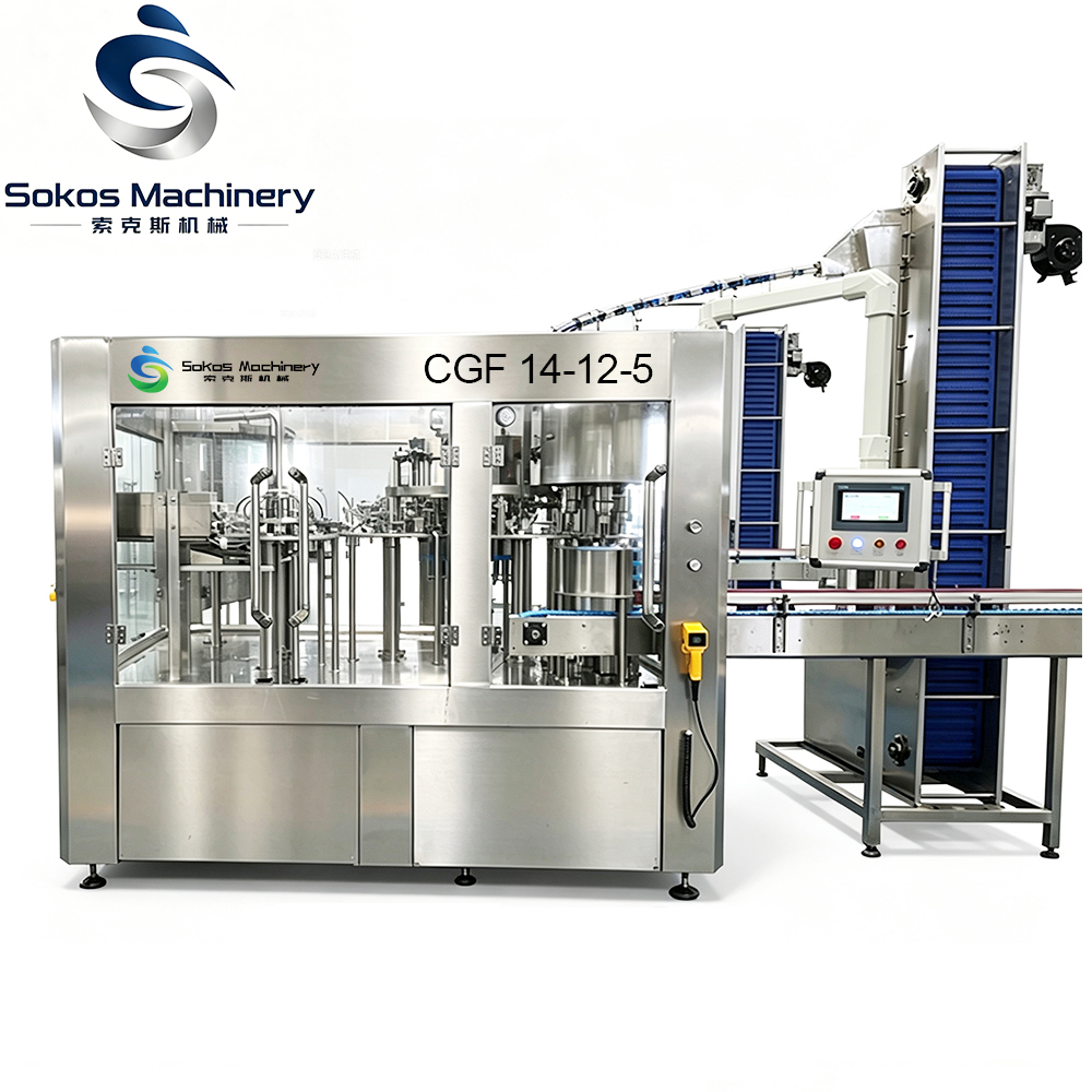 Sokos Fully Automatic 3-in-1 Water Rinser Filler Capper for Water Plants